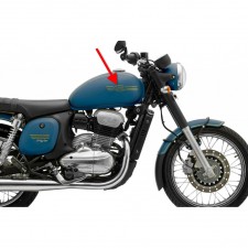 SAMOLEPKY 3D - JAWA - PÁR - BÉŽOVÝ PODKLAD, ČERNÝ TEXT (INDICKÁ VÝROBA, UNI DÍL)